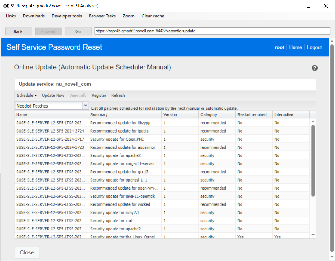 How to check the status of appliance update