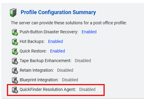 Enabling Quick Finder Resolution Agent on GWDR