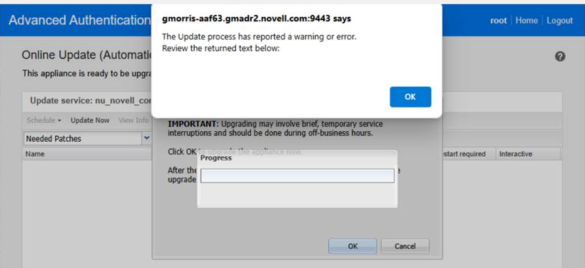 Error upgrading to version 6.5