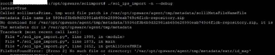 IPS import script fails to run