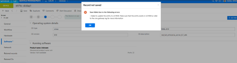 Native SACM - Failed to update devices - Enum Attribute type not handled