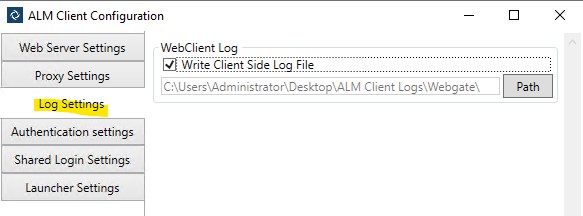 How to collect ALM WebGate Logs for troubleshooting