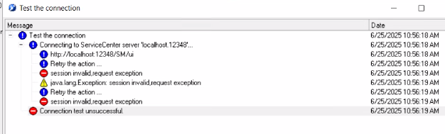 Connect-It 9.91 java.lang.Exception: session invalid,request exception