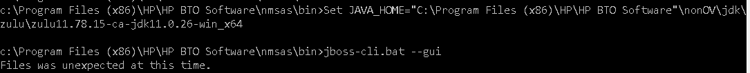 NNMi-Running the jboss-cli.bat returns error like 