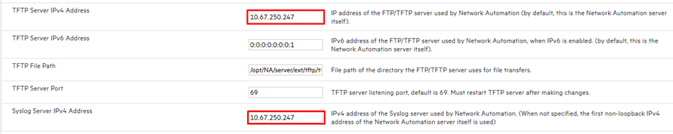 NA: How to change IP Address for Core Server