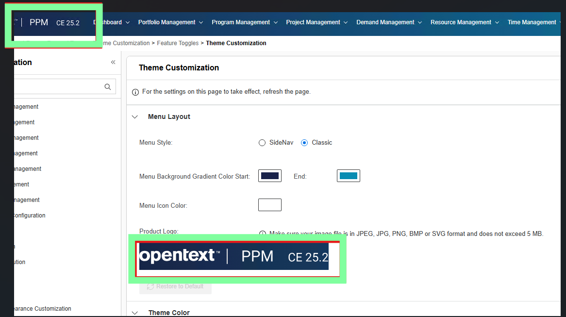 PPM Version Display (Shows 25.2 Instead of 25.3) When Side Navigation ...