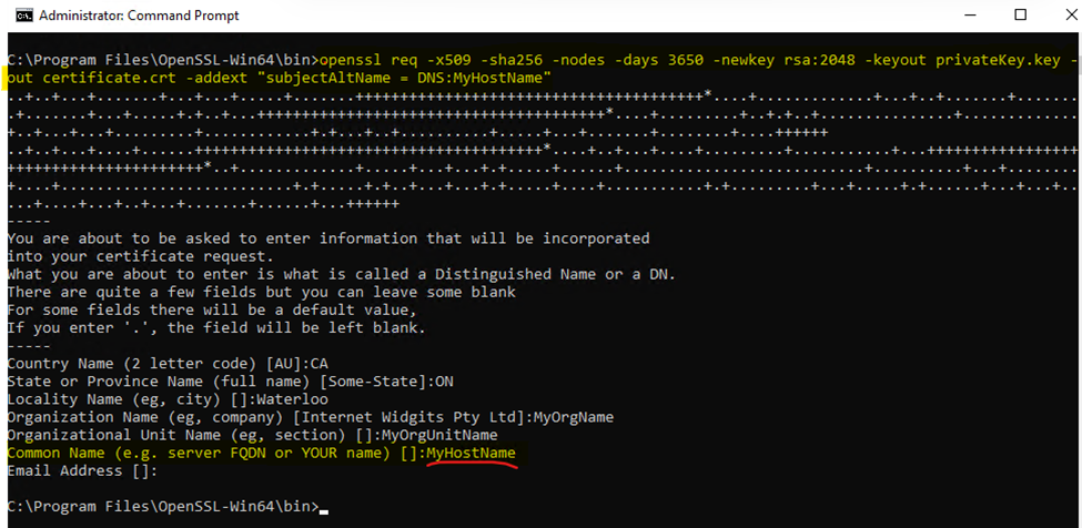 How to Generate a Self-Signed Certificate and Private Key for VTS with ...