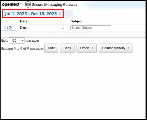 Unable to view data in Message Tracker older than 30 days