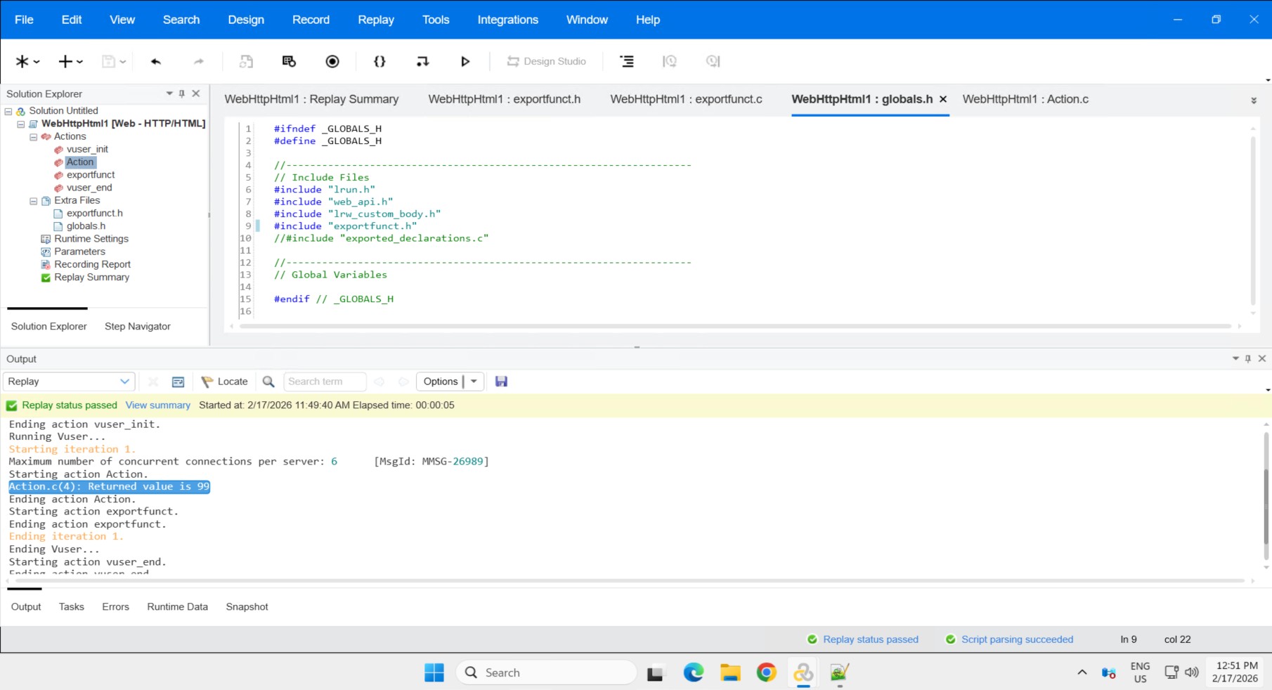 How to import external functions into Web HTTP/HTML scripts