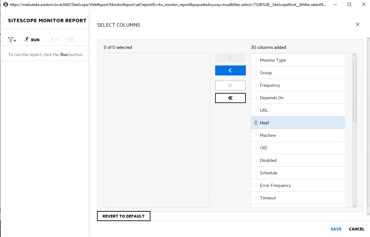 SiteScope - How to use Monitor Report to count the number of monitors ...