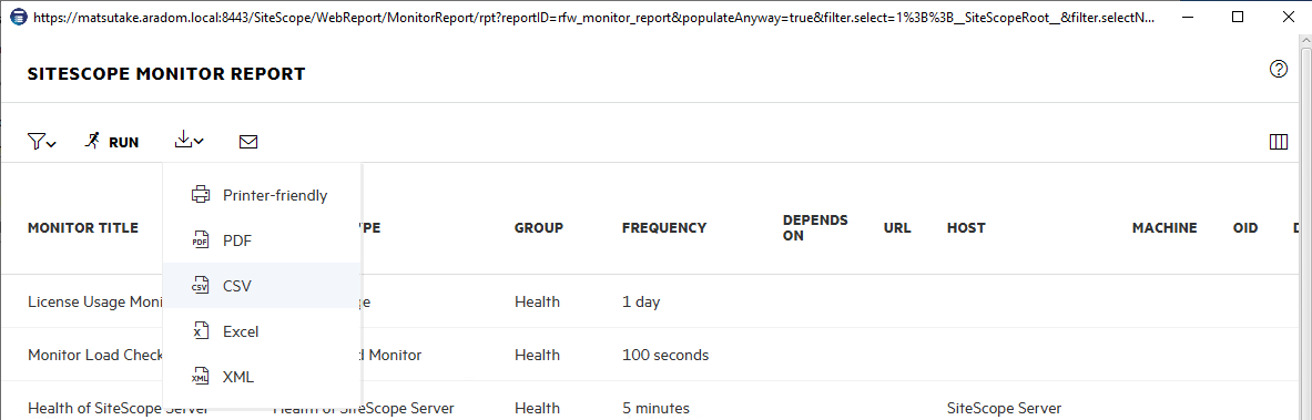 SiteScope - How to use Monitor Report to count the number of monitors ...