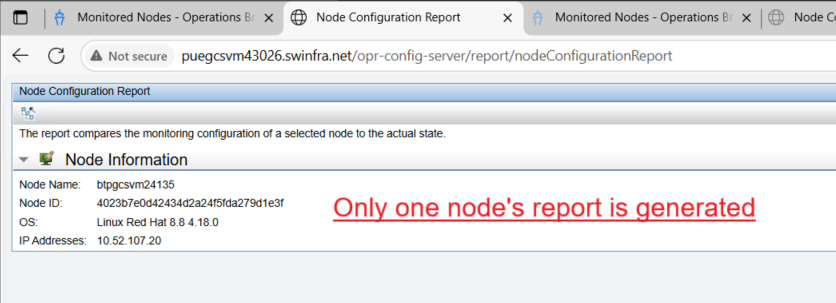 Generate Node Report outputs only one node when multiple are selected