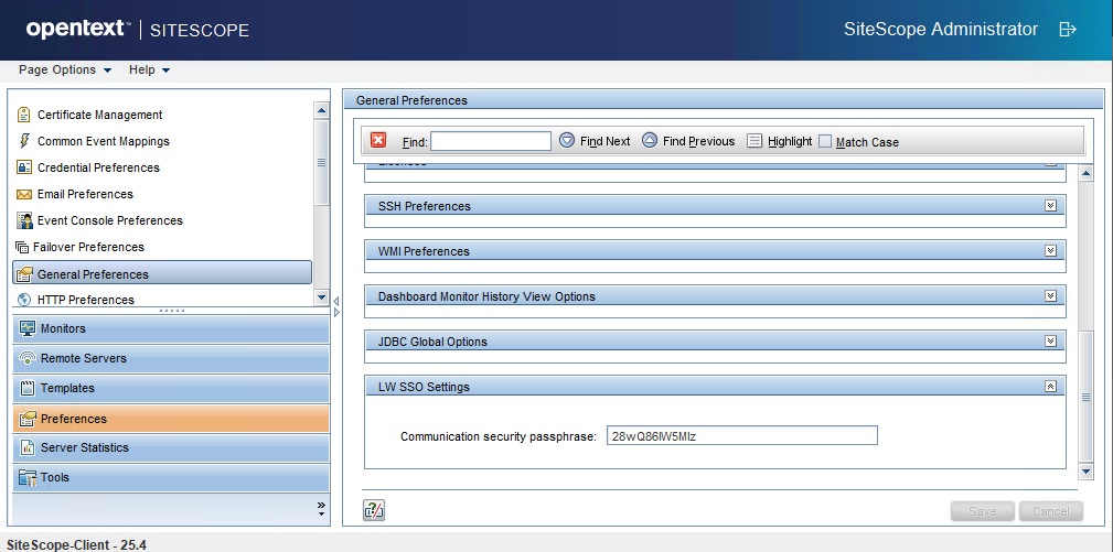SiteScope - When creating a Failover profile, customer gets a popup ...