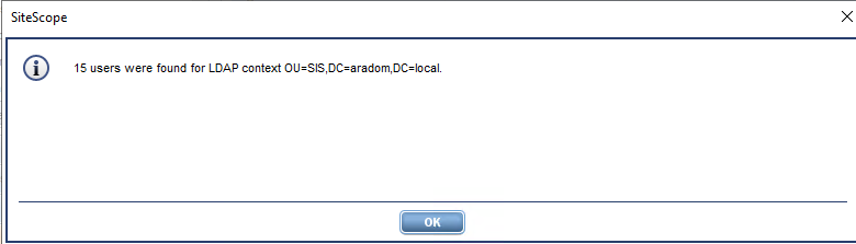 SiteScope - When try to export LDAP user information using 
