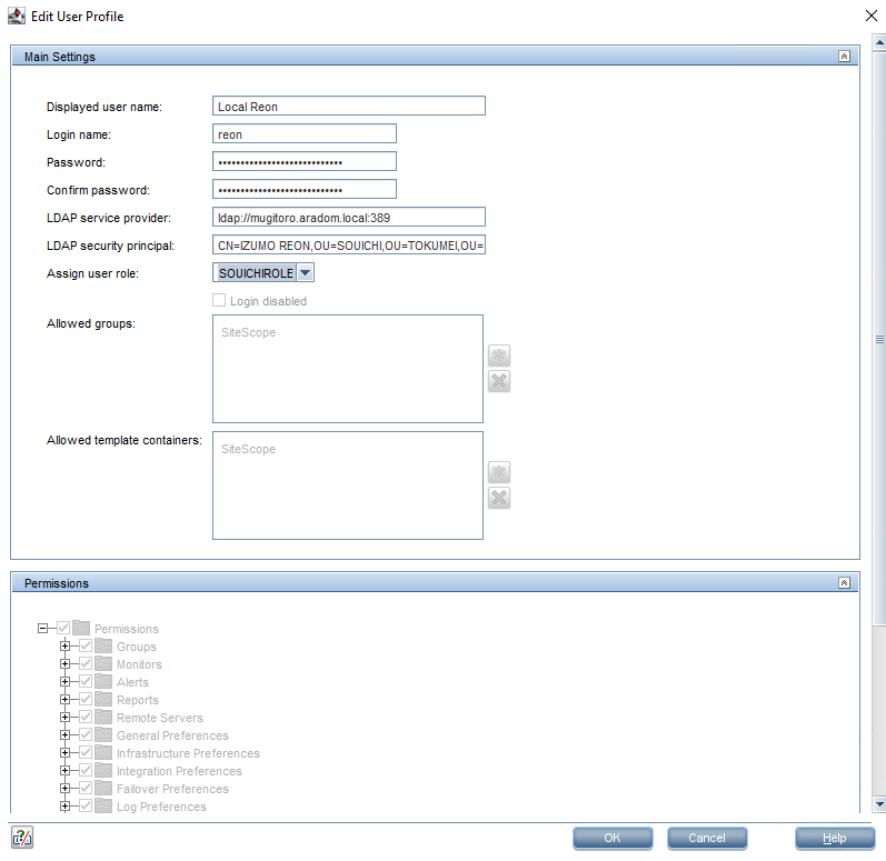 SiteScope - Verify what happens to user permissions when linking LDAP ...