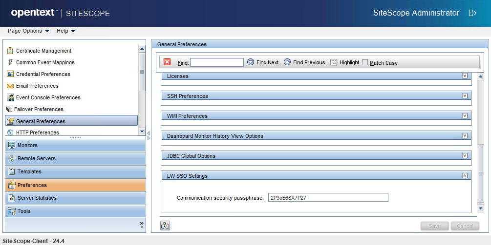 SiteScope - When creating a Failover profile, customer gets a popup ...