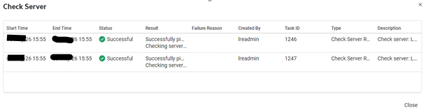 Server Health Check fails going to only one of the two existing LRE/EPE ...