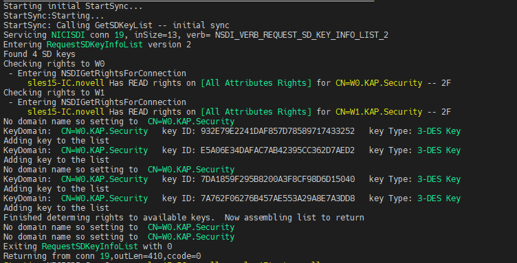 Checking for 56-bit DES tree keys prior to upgrading to eDirectory 9.3 ...